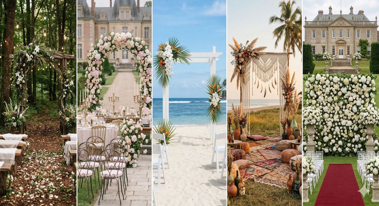 戶外婚禮布置風格展示