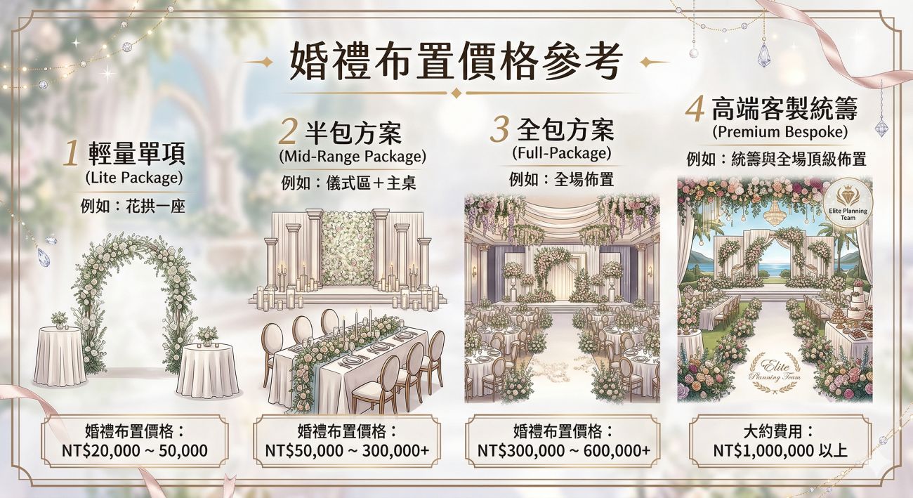 婚禮布置價格方案一覽表